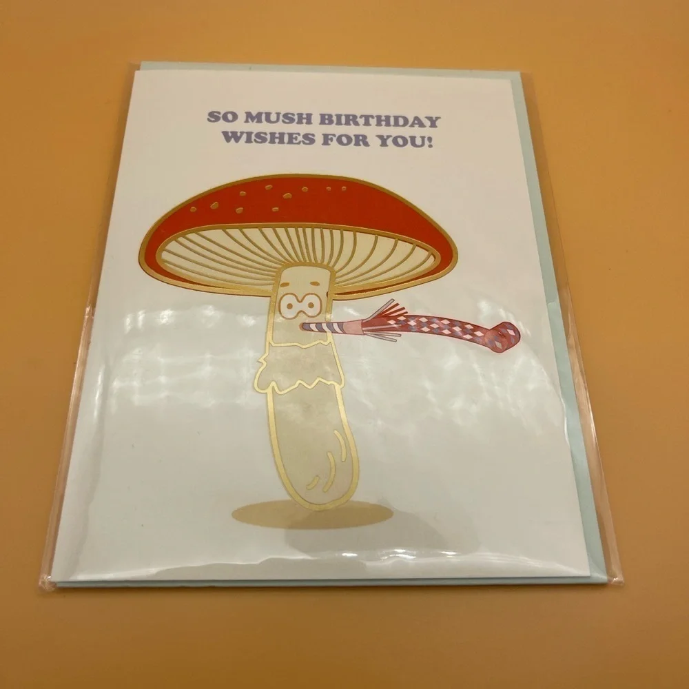 Mushroom Birthday Wishes Greeting Card ILOOTPAPERIE New